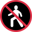 no pedestrians