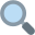 magnifying glass tilted left