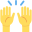 raising hands