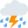 cloud with lightning and rain