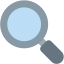 magnifying glass tilted left